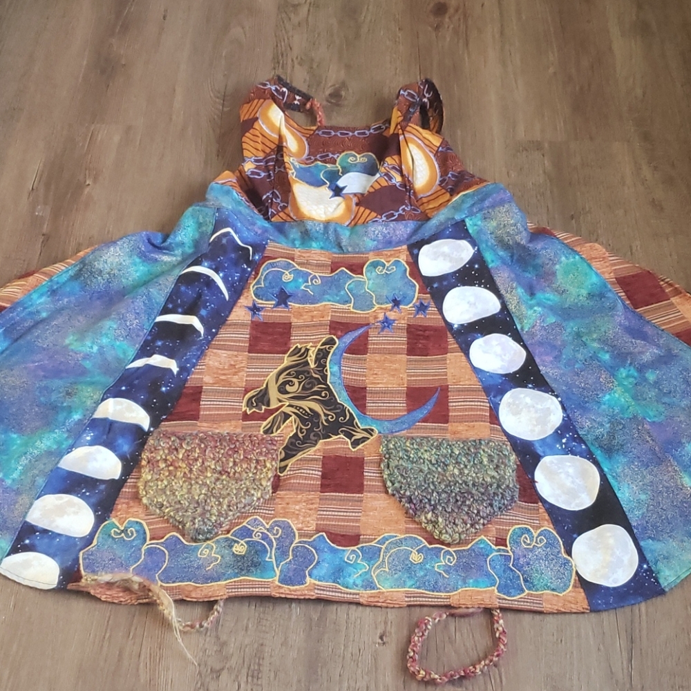 OOAK Grateful Dead apron top handmade